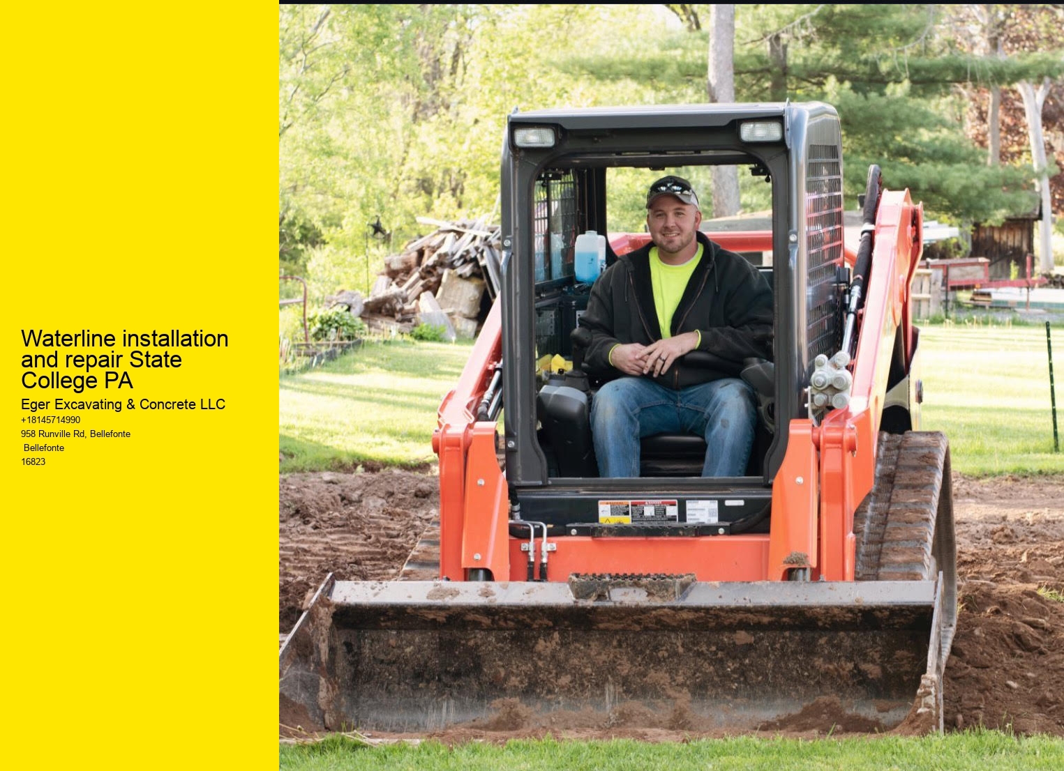 Waterline installation and repair State College PA